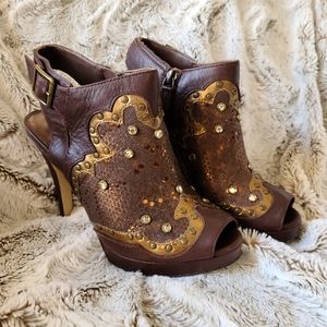 Women's open toe sling back dress shoe